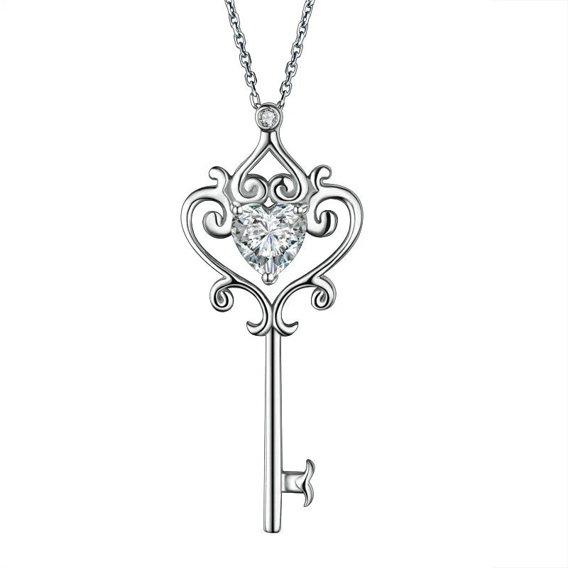 Love Heart Key Necklace
