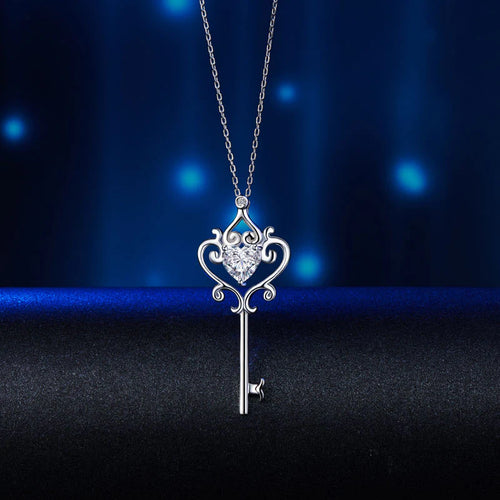 Love Heart Key Necklace