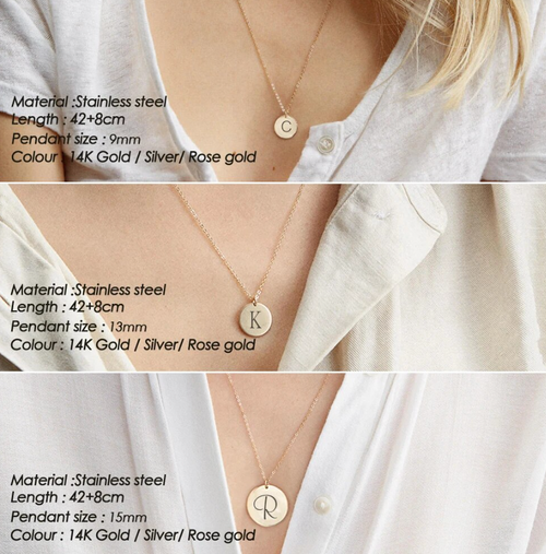 Initial Disc Necklace