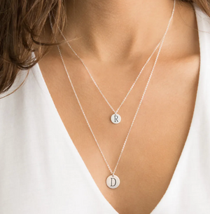 Initial Disc Necklace