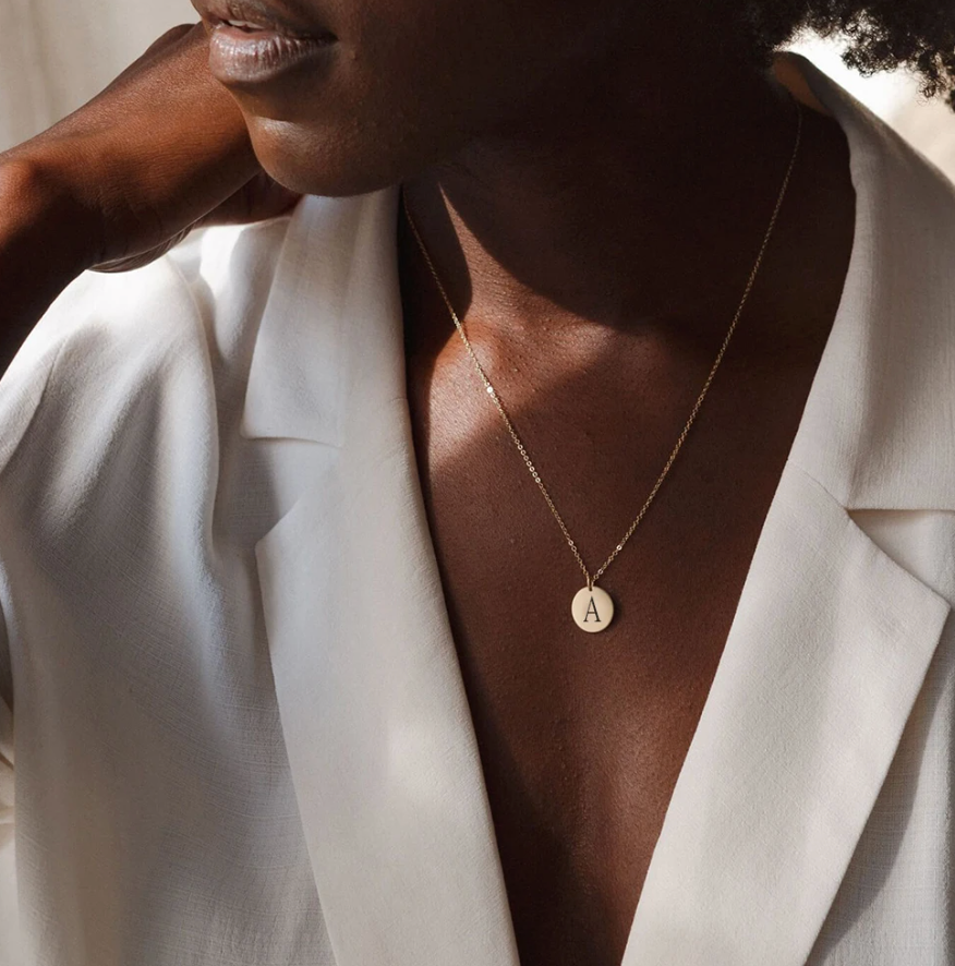 Initial Disc Necklace