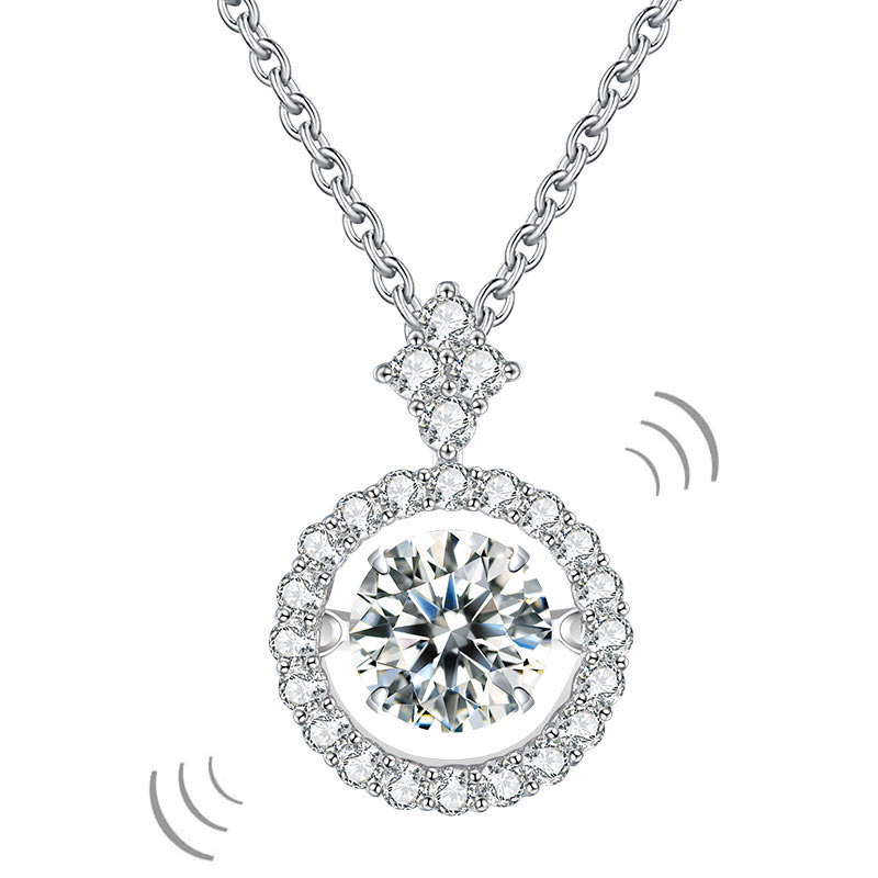 Unstoppable Love Diamond Dancing Stone Necklace