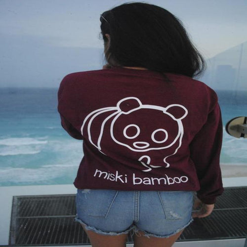 MAROON WHITE PRINT LONG SLEEVE