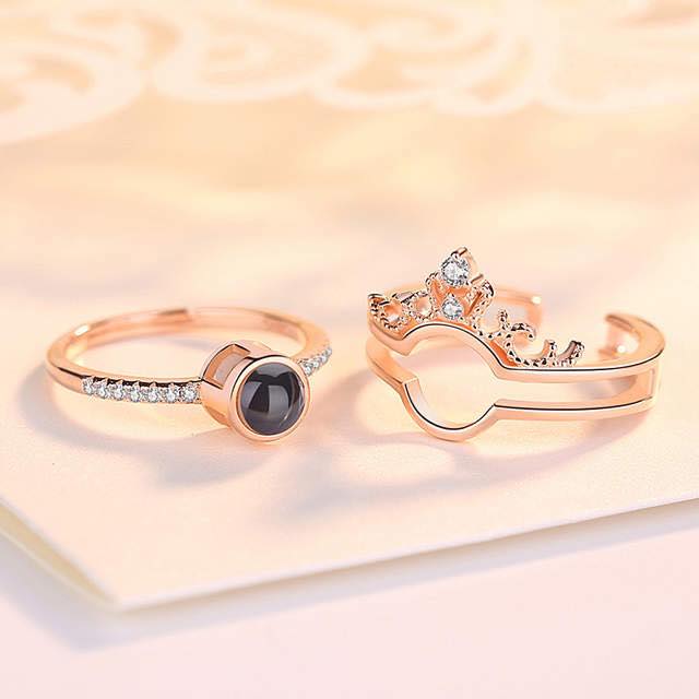 "I LOVE YOU" 100 Languages Ring Set