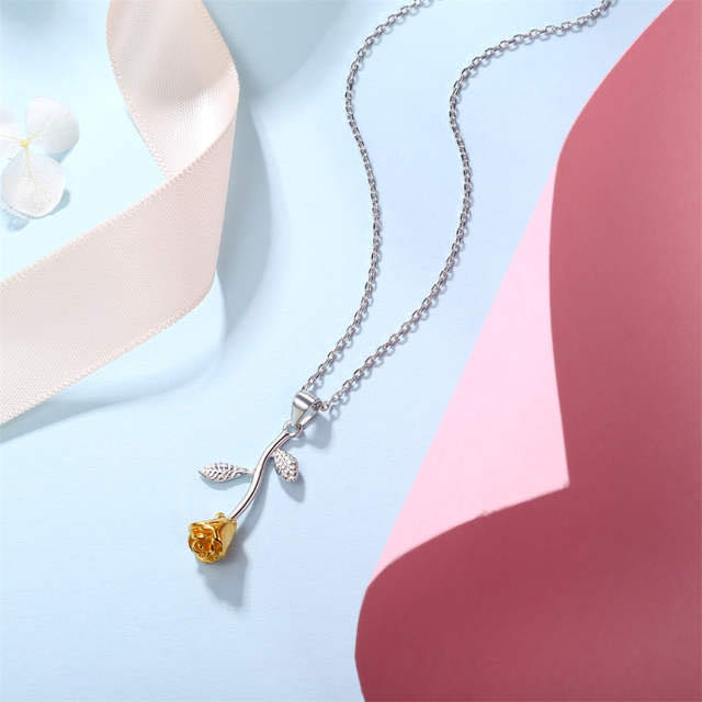 Gold Rose Necklace