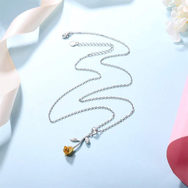 Gold Rose Necklace
