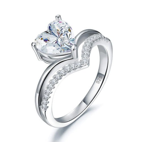 Heart Shaped Diamond Cut Engagement Ring