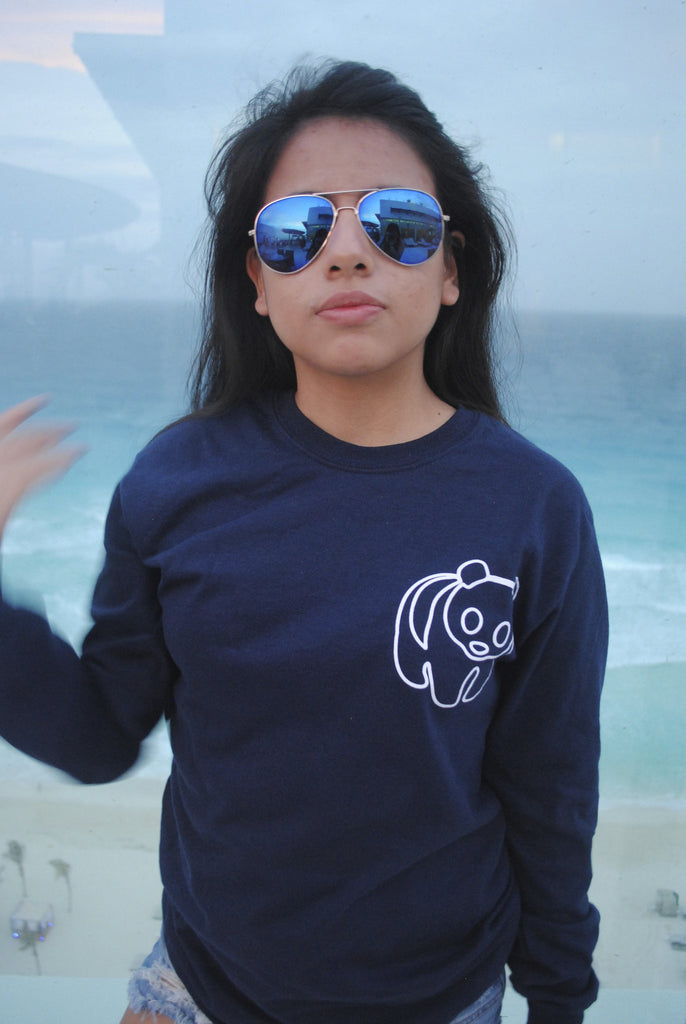 NAVY PINK AZTEC PRINT LONG SLEEVE