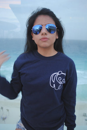 NAVY PINK AZTEC PRINT LONG SLEEVE