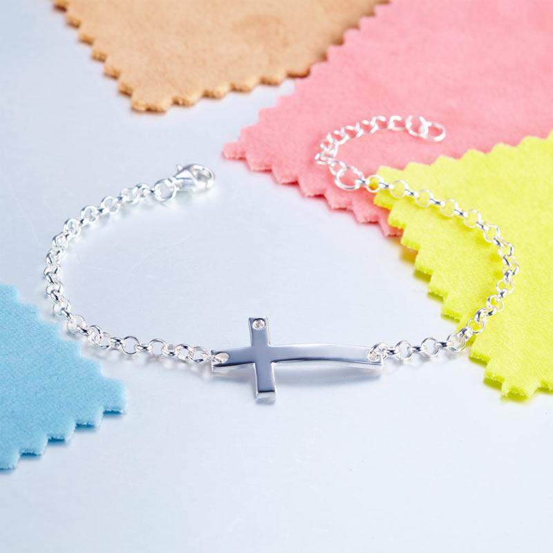 Silver Cross Bracelet