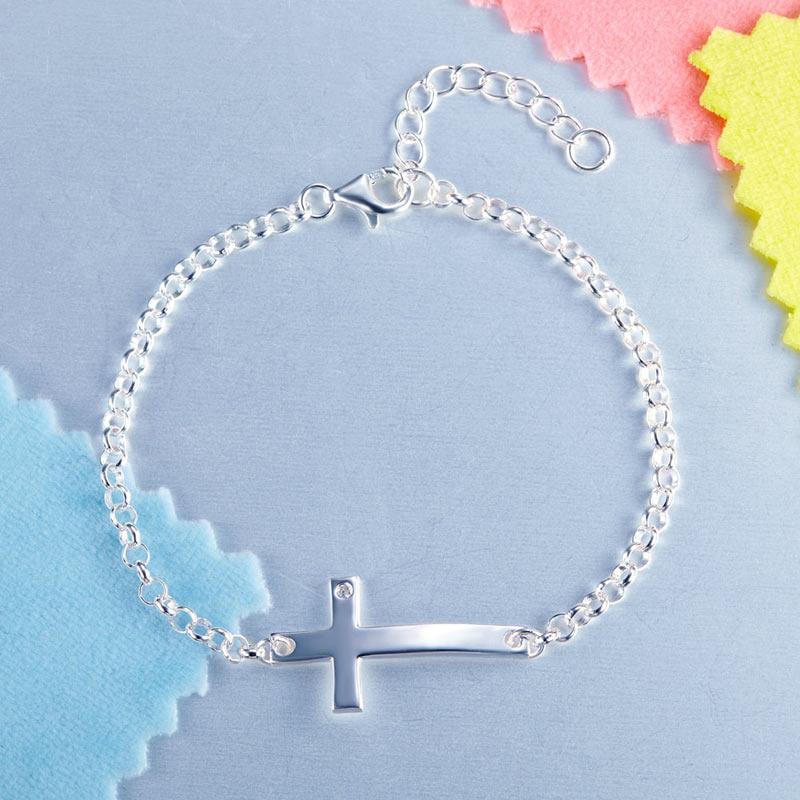 Silver Cross Bracelet