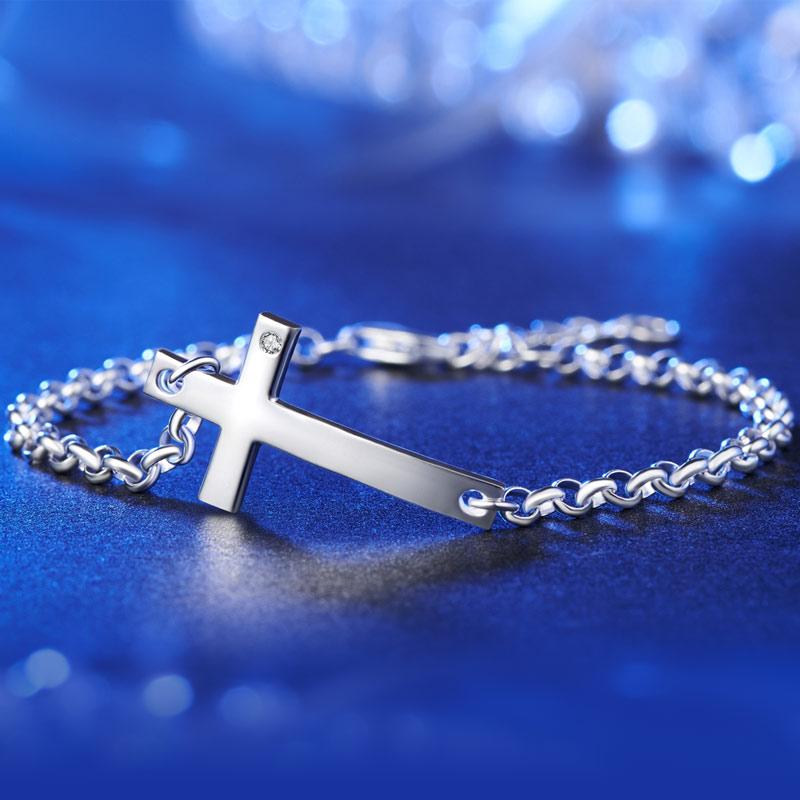 Silver Cross Bracelet