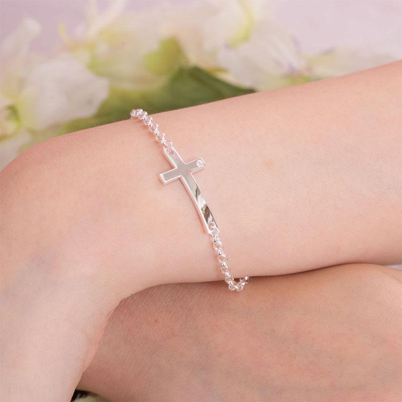 Silver Cross Bracelet