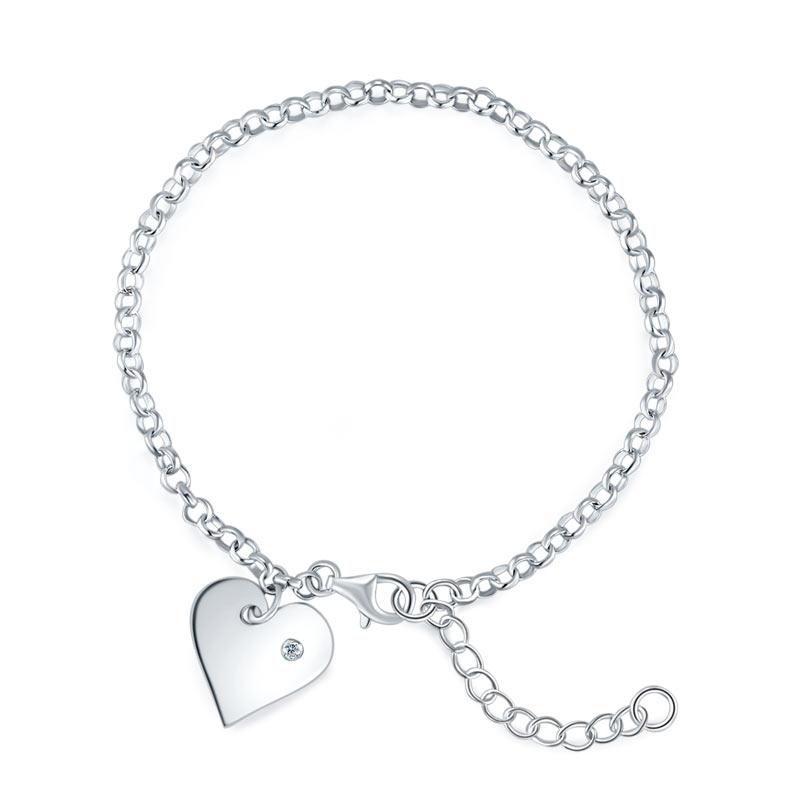 Heart Bridesmaid Silver Bracelet
