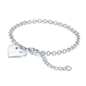 Heart Bridesmaid Silver Bracelet