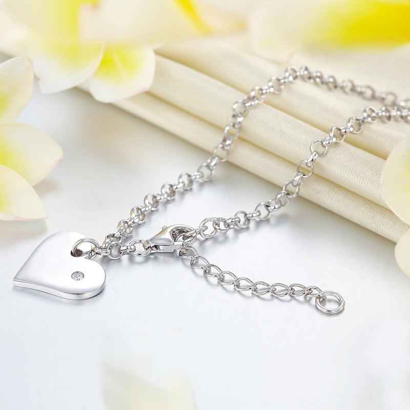 Heart Bridesmaid Silver Bracelet