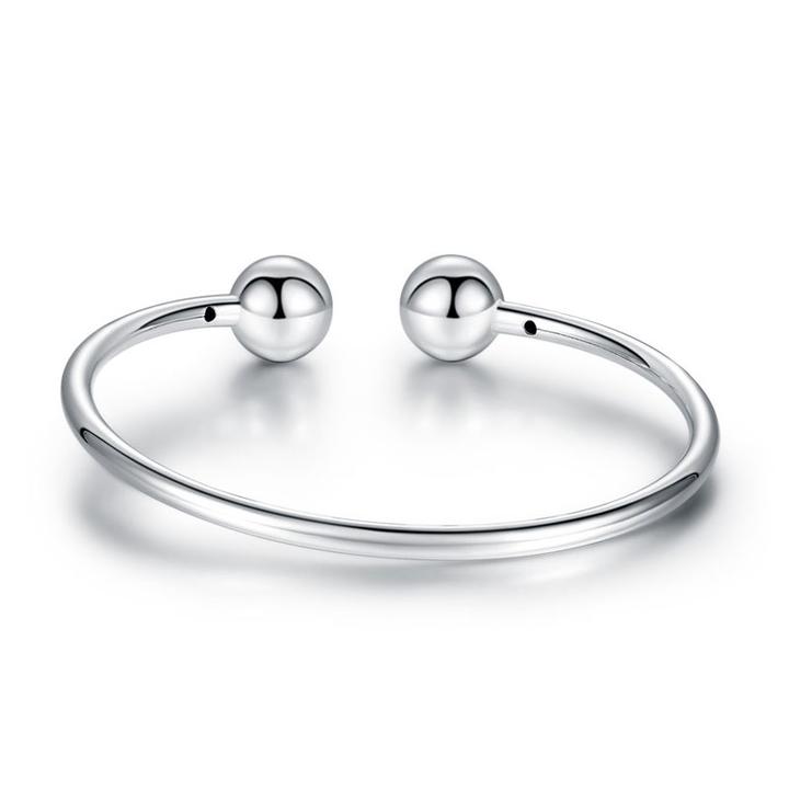 Silver Ball Cuff Bracelet