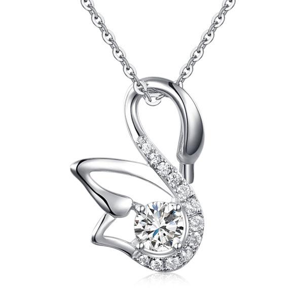 Silver Swan Necklace