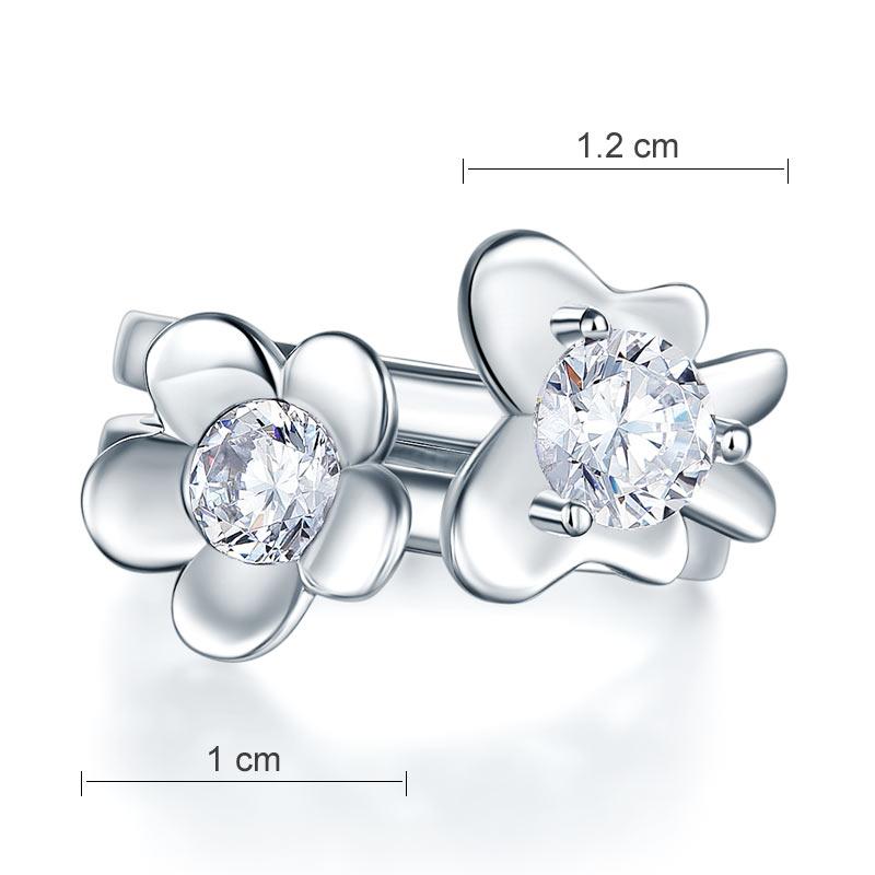 2-Pcs Butterfly Flower Ring Set
