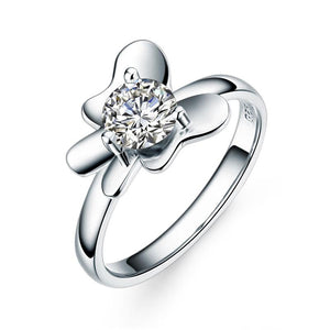 2-Pcs Butterfly Flower Ring Set