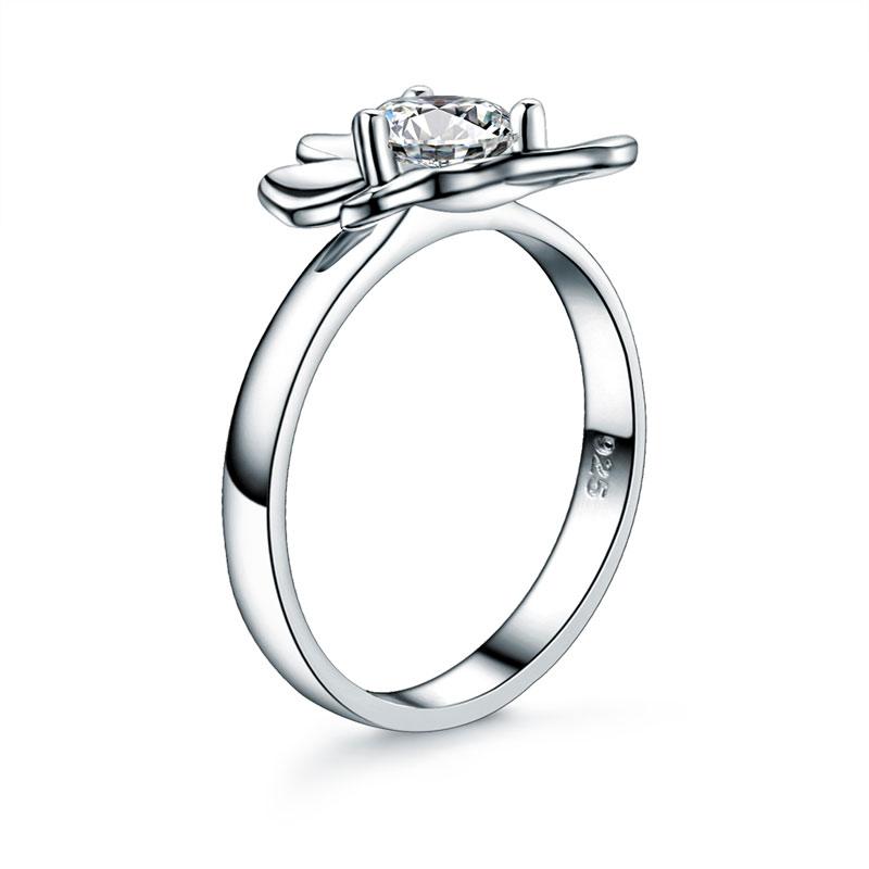 2-Pcs Butterfly Flower Ring Set