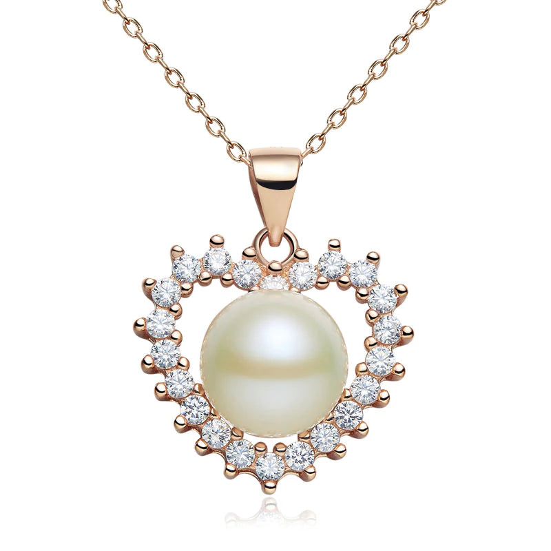 "I Love you" Pearl Heart Necklace