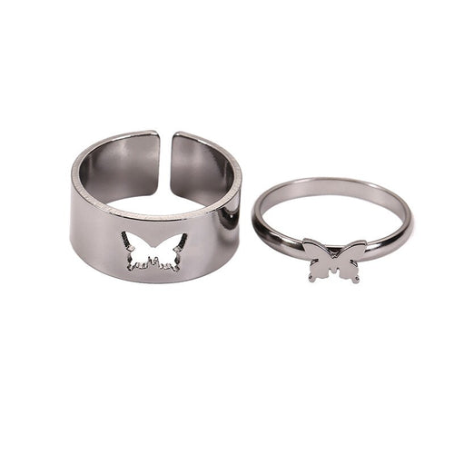 BUTTERFLY PROMISE RING SET