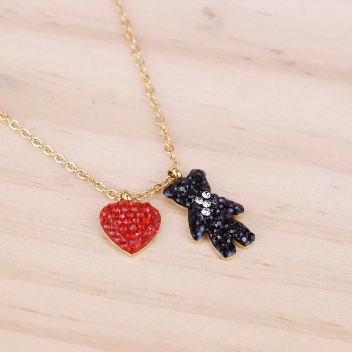 Bear Love Heart Necklace