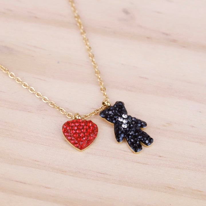 Bear Love Heart Necklace