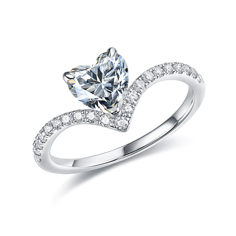 Lady Heart Sterling Silver Wedding Ring