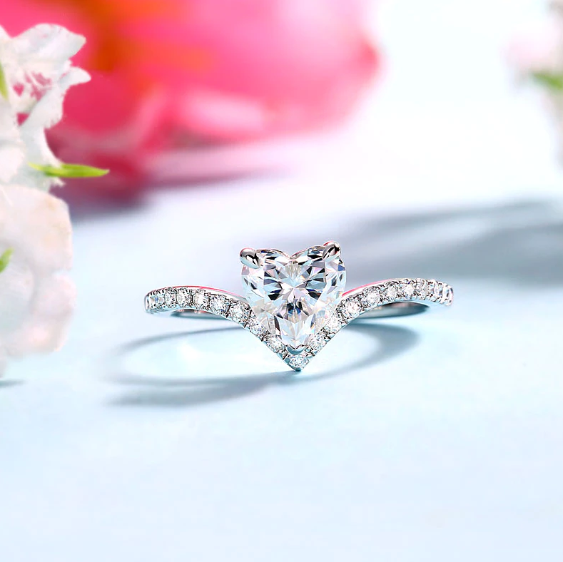 Lady Heart Sterling Silver Wedding Ring