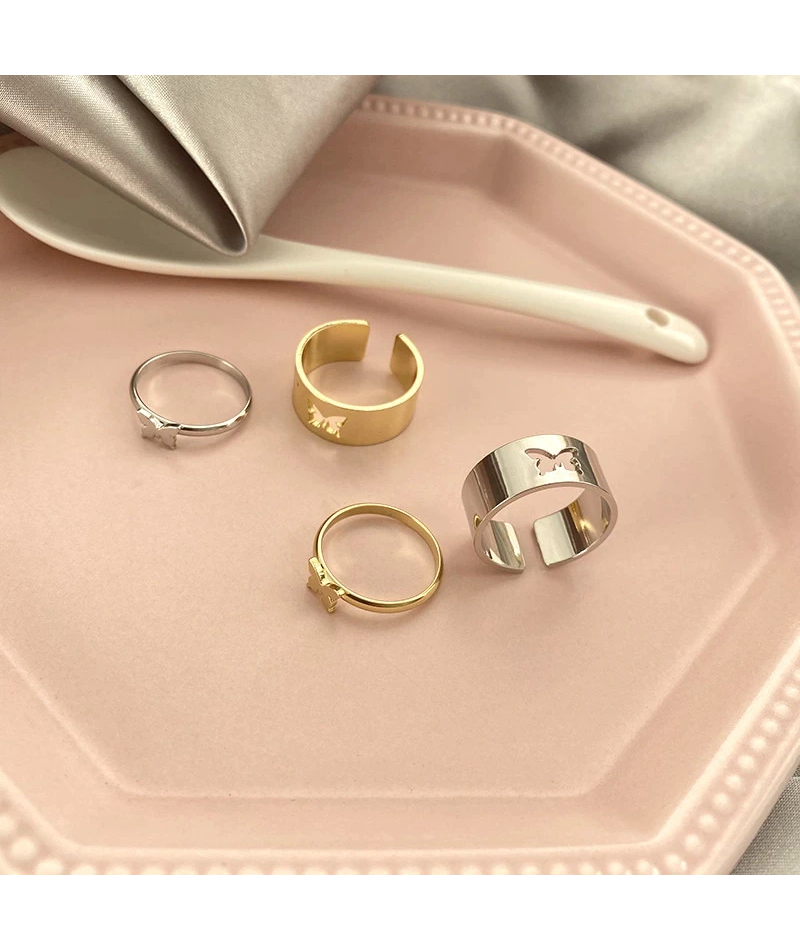 BUTTERFLY PROMISE RING SET