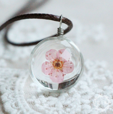 Pink Flower Necklace