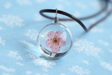 Pink Flower Necklace