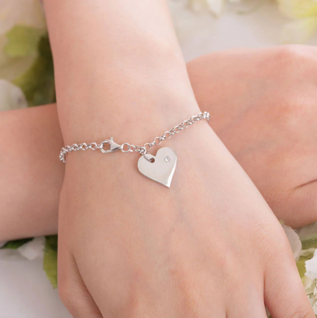 'My Heart" Dangle Heart Bracelet