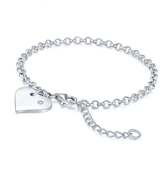 'My Heart" Dangle Heart Bracelet