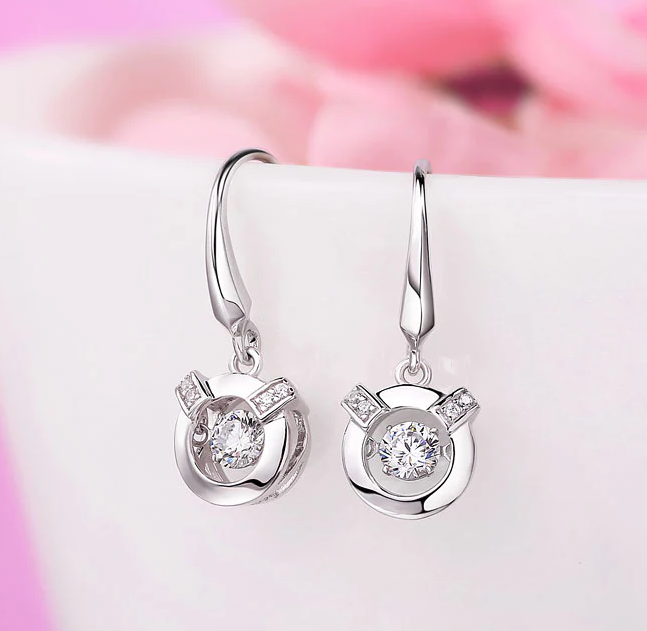 Dangle Hook Dancing Stone Earrings