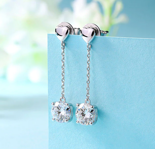 Stylish Diamond Dangle Earrings