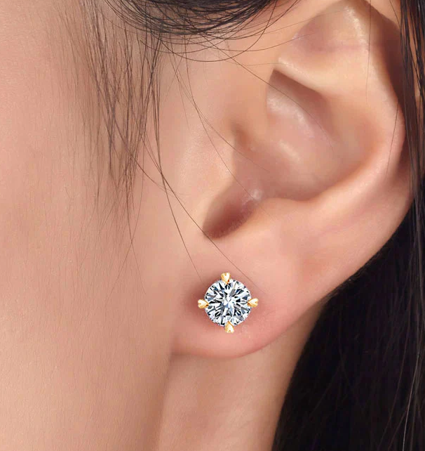 Diamond Heart Claws Earrings