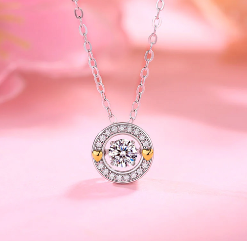 Dancing Diamond Stone Necklace