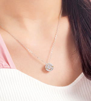 Dancing Diamond Stone Necklace