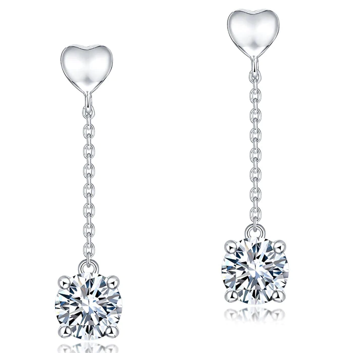 Stylish Diamond Dangle Earrings