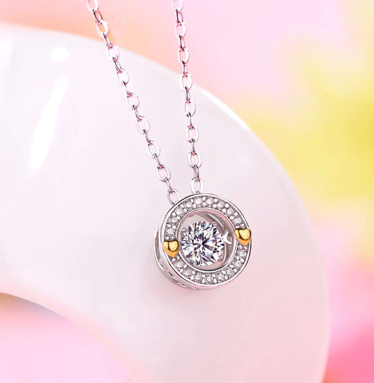 Dancing Diamond Stone Necklace