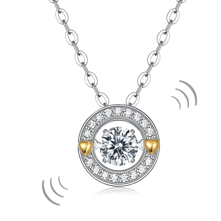Dancing Diamond Stone Necklace