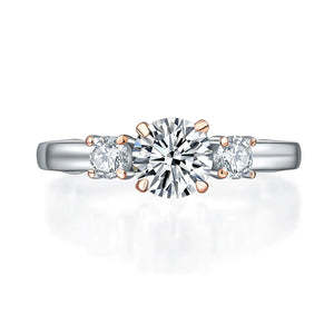 "Wedding" Vintage Style Ring Two Tone Color.