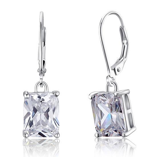 4 Carat Emerald Dangle Earrings