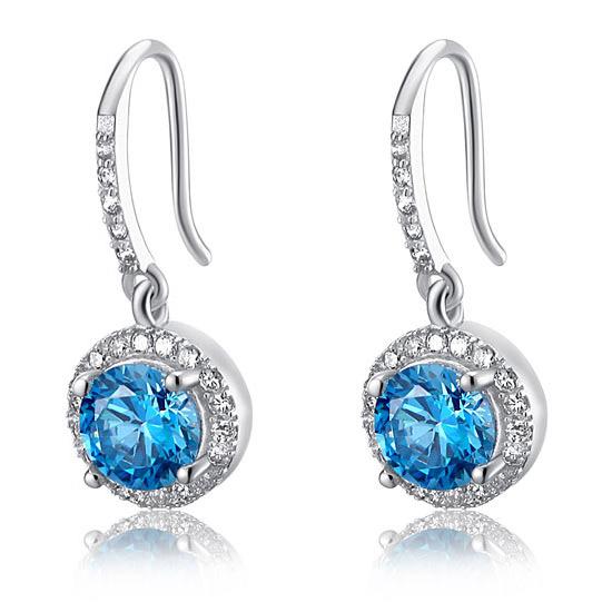 Blue Topaz Dangle Earrings