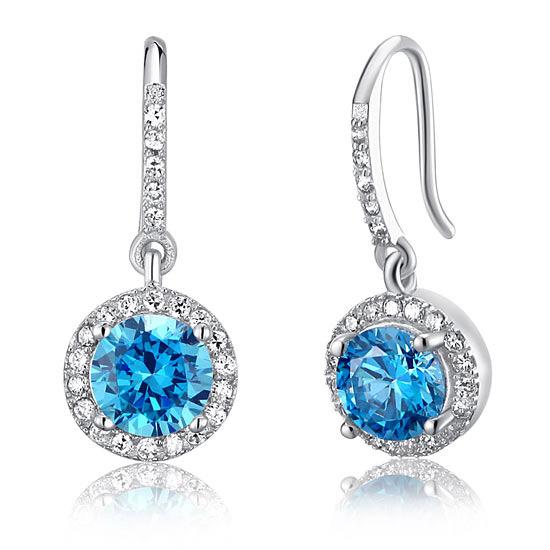 Blue Topaz Dangle Earrings