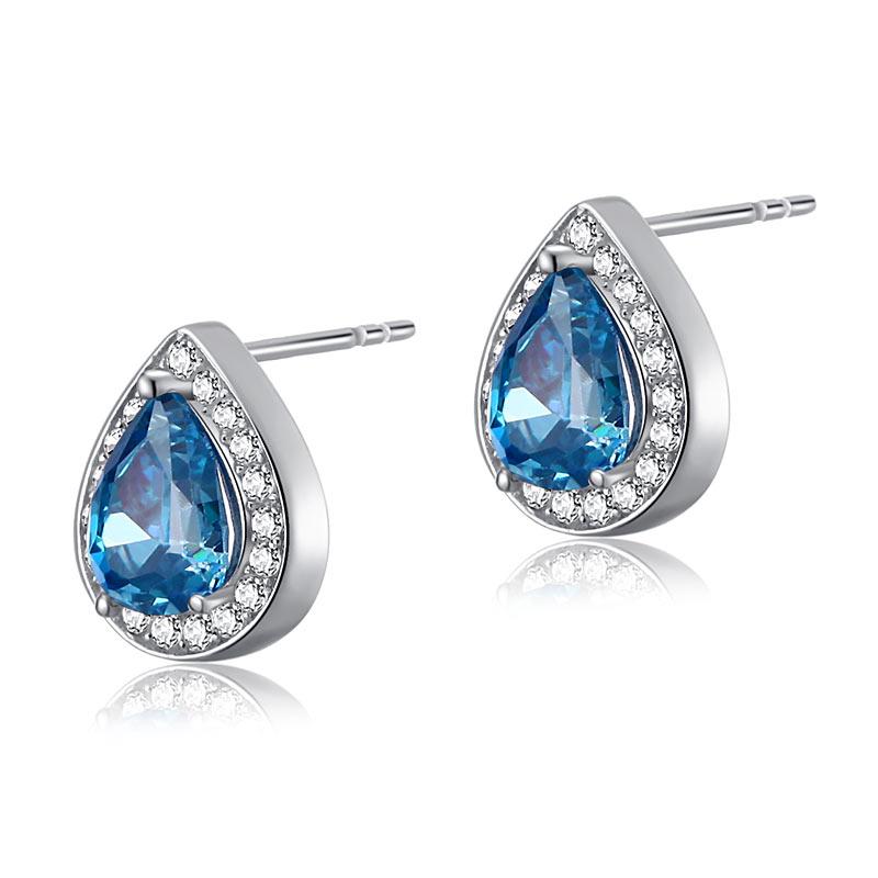 Blue Teardrop Earrings