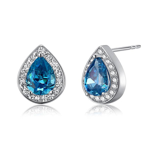 Blue Teardrop Earrings